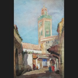 http://www.cerca-trova.fr/10853-thickbox_default/leon-jean-giordano-di-palma-ruelle-animee-avec-un-enfant-portant-un-tajine-au-maroc-aquarelle.jpg
