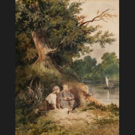 http://www.cerca-trova.fr/18243-thickbox_default/ecole-francaise-romantique-deux-enfants-au-bord-d-une-riviere.jpg