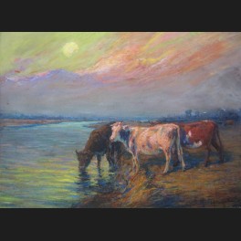 http://www.cerca-trova.fr/218-thickbox_default/claude-honore-hugrel-troupeau-de-vaches-le-soir-a-l-abreuvoir-pastel.jpg