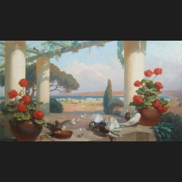 http://www.cerca-trova.fr/2401-thickbox_default/claude-boussin-loggia-aux-pigeons-et-geraniums-dans-un-paysage-mediterraneen-tableau.jpg