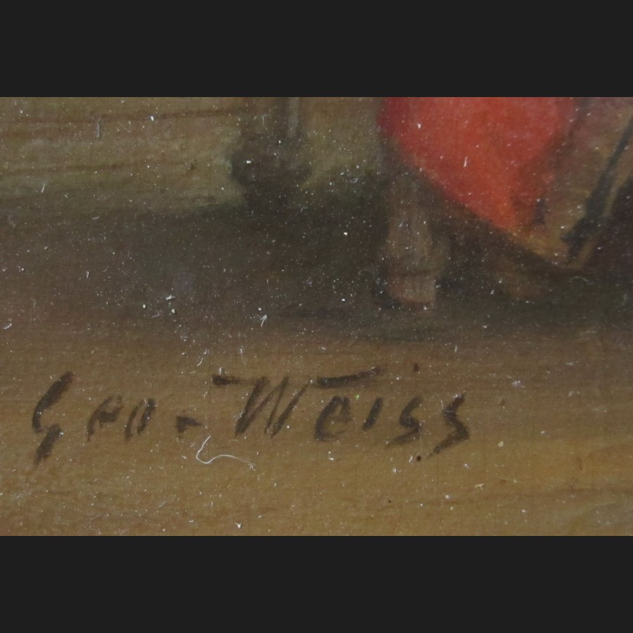 Émile WEISS, dit GÉO WEISS, Gentilhomme écrivant à son bureau