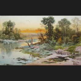 http://www.cerca-trova.fr/5291-thickbox_default/hippolyte-jean-adam-gide-etang-en-foret-a-la-tombee-du-soir-aquarelle.jpg