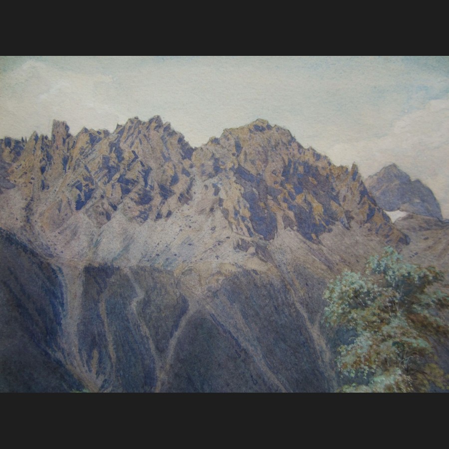 Eugène VIOLLETLEDUC, Le massif des Aiguiles Rouges à Chamonix pris du