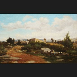http://www.cerca-trova.fr/6866-thickbox_default/emile-charles-joseph-loubon-paysage-provencal-anime-tableau.jpg