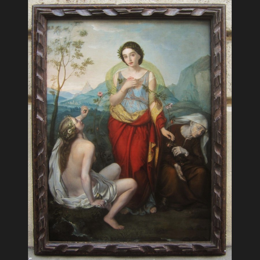 Carlo ZATTI, Les Trois âges de la vie, tableau Galerie Cerca Trova, tableaux, dessins et Carlo ZATTI, Les Trois âges de la vie, tableau Galerie Cerca Trova, tableaux, dessins et